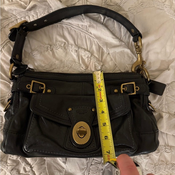 Coach Y2K Black Leather Shoulder Bag - Picture 7 of 8